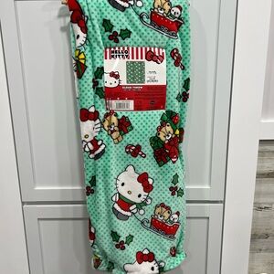 Hello kitty Christmas throw wreath teddy bear sled